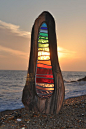 Louise V Durham stained glass sculpture Shoreham by Sea. I need one of these gorgeous things in my life!: 