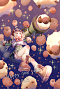 Tags: Anime, Pixiv Id 6497866, Bloomers, Text: Happy New Year, Rocket Launcher, Sheep, Goggles On Head