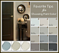 Tips & Tricks to Choosing the Perfect Paint Color ~~ Photos of rooms with exact brand and paint color name.: 