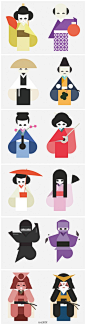 巴塞罗那设计团队#HEY#绘制的日本人。大家觉得形象么？……（发现创意，发现美>>>>>>