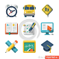 School and Education Flat Icons