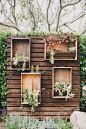 plants in boxes! // photo by Heidi Ryder // http://ruffledblog.com/santa-monica-garden-wedding