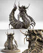 The curse of Serqet, James Suret : Creature sculpted in ZBrush, rendered in Keyshot.
