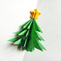 折纸手工 儿童手工圣诞树制作剪纸教程