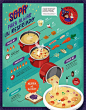 Sopa para aliviar un resfriado: infografía on Behance