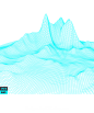 酷炫科技感山脉起伏3D立体背景纹理装饰PNG免扣素材