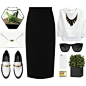 A fashion look from November 2014 featuring sleeveless crop top, black velvet skirt and kate spade flats. Browse and shop related looks.