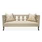 Hollywood Regency Sofa - Linen Outdoor Fabric - Haute House Home