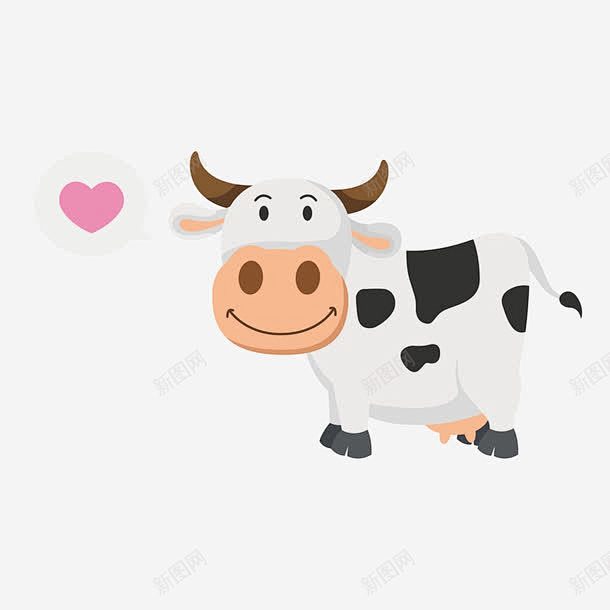 可爱奶牛高清素材 动物 卡通 奶牛 家畜...