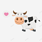 可爱奶牛高清素材 动物 卡通 奶牛 家畜 元素 免抠png 设计图片 免费下载 页面网页 平面电商 创意素材