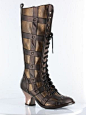 Dome Steampunk Womans Knee Boots