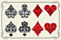 两种风格扑克牌符号设计素材Ornament Playing Card :  