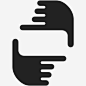 手手指框架图标_88ICON https://88icon.com 手 手指 框架 形状 标志