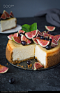 stock-photo-new-york-cheesecake-with-figs-and-grapes-201125811