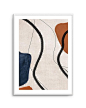 SHOP Abstract on Linen II Graphic Masculine Print or Framed Artwork