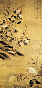 《鸳鸯白鹭图》 清 王武 

绢本设色 纵156.3厘米 横74.1厘米

此画表现宁静萧瑟的秋天夜景，渲染出一派朦胧、清冷、迷离的境界。
