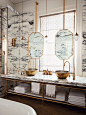 Gorgeous #plumbing fixtures, golden sinks, and elegant mirrors in this #bathroom remodel. www.PlumbingPlus.net