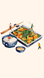 A Taste of Hanoi - 越南插画师 Tuan Anh Vu 作品：河内美食 http://paper.ipad.ly