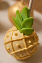 Cute cake pops at a pineapple crush bridal shower party! See more party planning ideas at CatchMyParty.com!