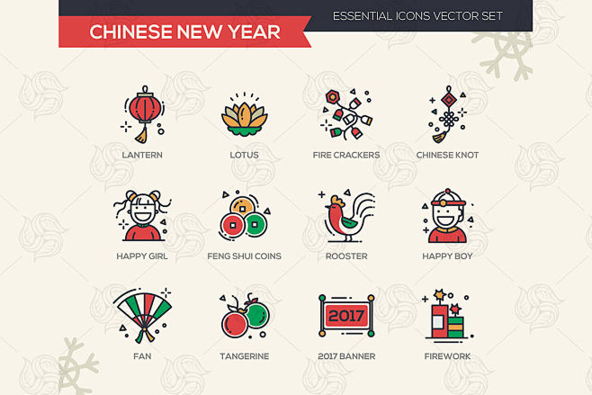 Chinese New Year Ico...