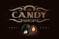 Candy Shop font : Hi! Introducing a vintage decorative font Candy Shop. It's a classic look elegant font, perfect for food packaging and label design. 
