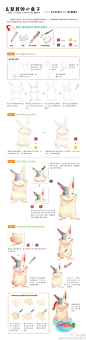 #鸟酱的画#毛茸茸的小兔子。水彩教程，详细手绘步骤。