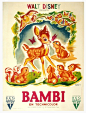 vintage french bambi poster
