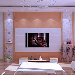 家装爱好者采集到客厅设计 - 电视墙