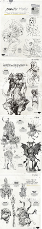 872 手绘美术素材 幻想科幻生物怪物线稿 速写插画绘画临摹参考-淘宝网