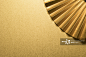 Gold folding fan and copy space - 创意图片 - 视觉中国