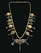 古埃及项链护身符，黄金，滑石，紫水晶，红碧玉，玻璃，彩陶，玛瑙 ​​​​