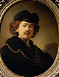 Рембрандт Харменс ван Рейн (1606-1669) -- Автопортрет с золотой цепью
