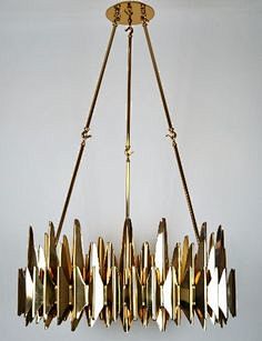 Gold chandelier by P...