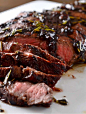 Grilled Balsamic and Rosemary Flat Iron Steak