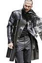 Men's leather coat