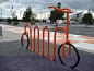fun bike shaped #bike rack Orange County Great Park, Irvine, #California www.streets-united.com: