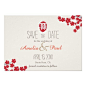 Double Happiness Chinese Wedding - Save the Date 5x7 Paper Invitation Card