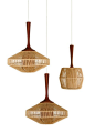 Fog & Morup: Teak & jute light pendants: 