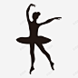 天鹅舞女性舞者转圈剪影矢量图图标 设计图片 免费下载 页面网页 平面电商 创意素材