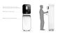 WATER DISPENSER DESIGN : -Minimalist design for a clear focus on the User Interface-Simple + intuitive + friendly-Scratch proof front panel for easy cleaning-Touch sensitive back light icon for easy interaction-Removable tray for water rinsing-Access door