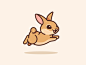 兔子跳跃运动轮廓漫画卡通运行动态宠物简单可爱快乐人物吉祥物图可爱可爱跳跃矮胖动物兔兔子