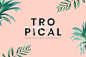 Tropical party invitation