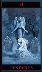 哥特塔罗 - The Gothic Tarot - 钱币六 - Six Of Pentacles