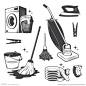 7款家庭清洁工具设计矢量素材
