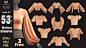 53组女人衣服上衣袖子披肩3D模型 53 Sleeves (ZPRJ/FBX/OBJ/MTL格式)
