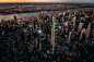 General 2048x1365 city cityscape lights evening USA New York City building river depth of field