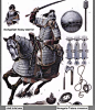 Mongolian heavy warrior lamellar armour
