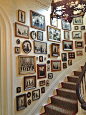 A collection of silhouettes provides the decor in the stair hall of Charleston’s Mikell House, home to Southern Charm’s Patricia Altschul.: 