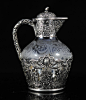 Petite Dutch sterling and crystal pitcher. Hallmarked