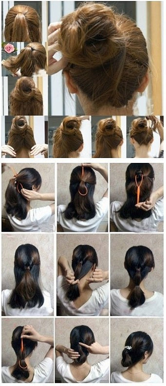 女孩发型绑扎方法